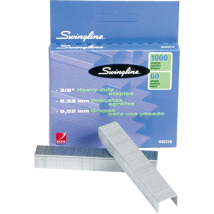 Swingline® Heavy Duty Staples 3/8" 1,000/box