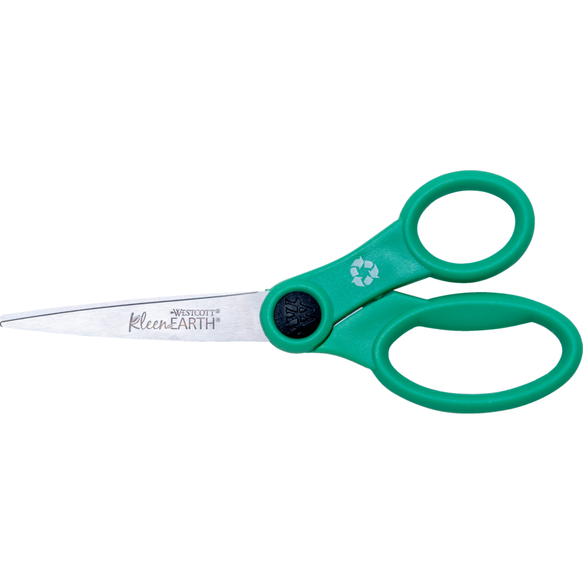 Westcott® KleenEarth® Antimicrobial Scissors Pointed 7" Green Handle