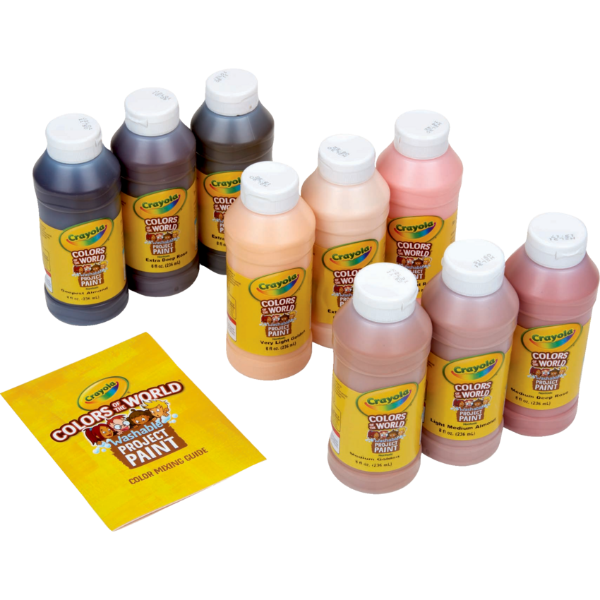 Crayola® Colors of the World™ Washable Paint 8 oz Assorted Colours 9/box
