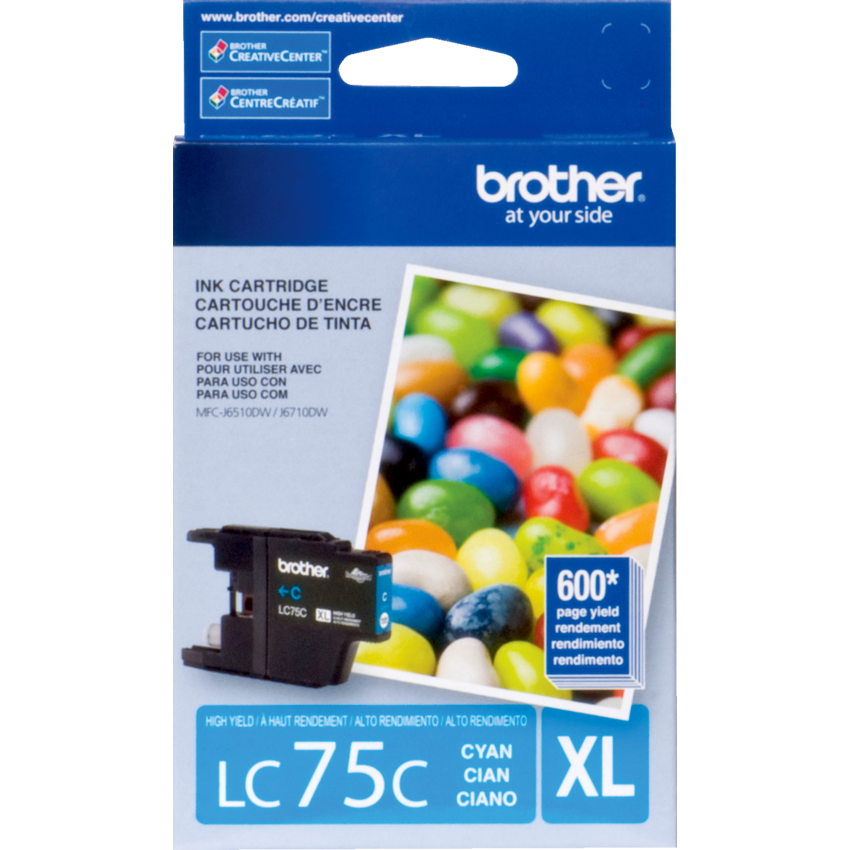 Brother Inkjet Cartridge High Yield LC75CS Cyan