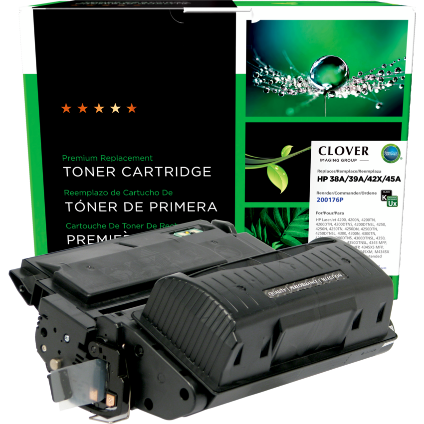 Clover Imaging Remanufactured Laser Cartridge (HP 38A/39A/42X/45A) Extended Yield Black