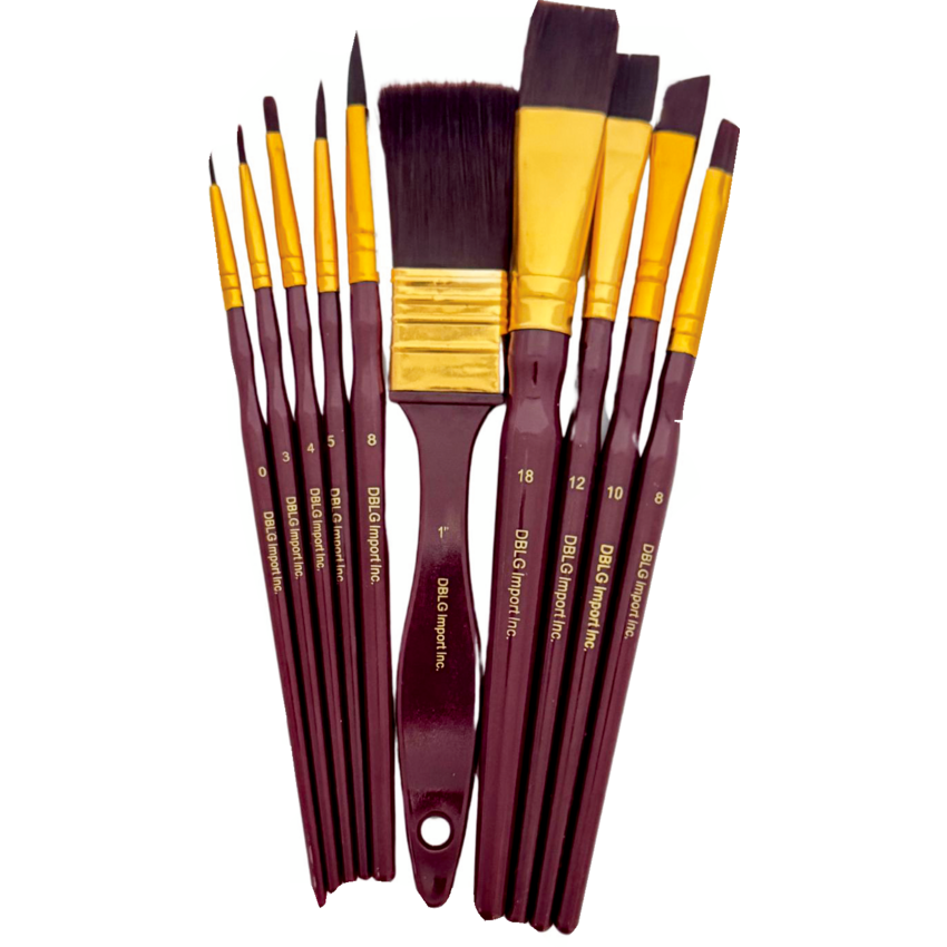 DBLG Taklon Assorted Brush 10/Set