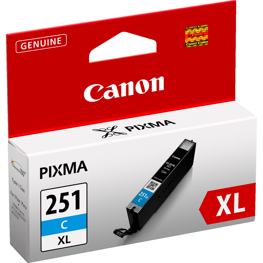 Canon Inkjet Cartridges # 251XL High Yield Cyan