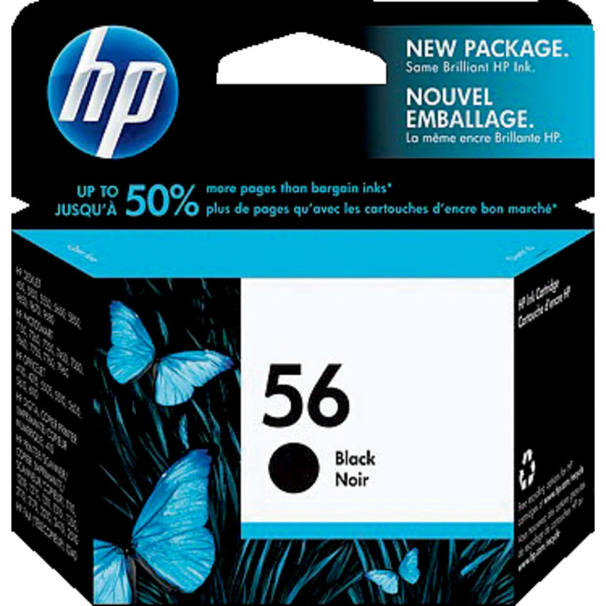 HP Inkjet Cartridge C6656AN #56 Black