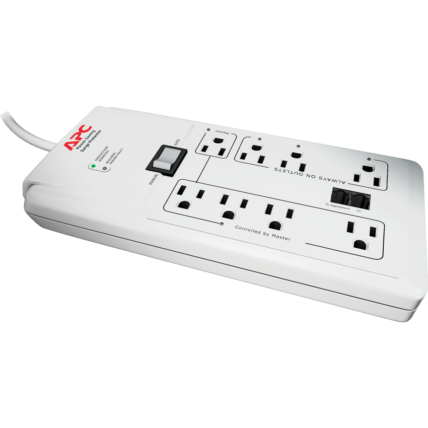 APC 8-Outlet Power-Saving Surge Protector 2,160 Joules