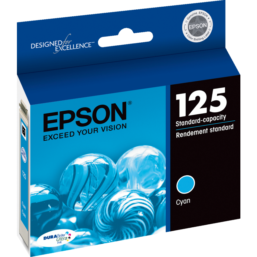 Epson® Inkjet Cartridge T125220-S #125 Cyan