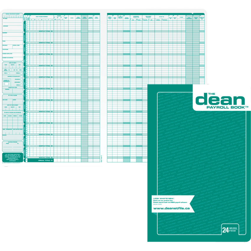 Dean Payroll Book 24 Employees English