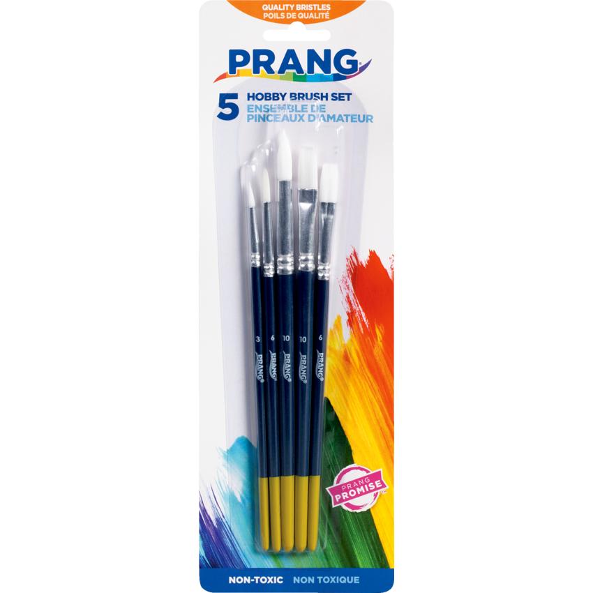 Prang® Hobby Paint Brush Set 5/pkg