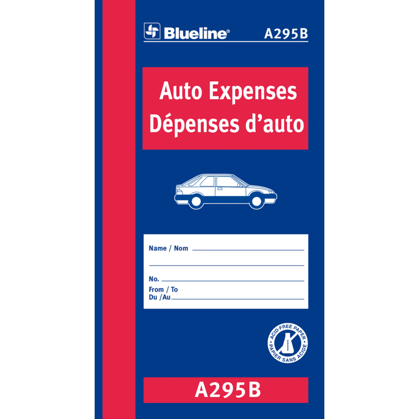 Blueline® Automobile Expense Book 6-3/8x3-1/2" Bilingual