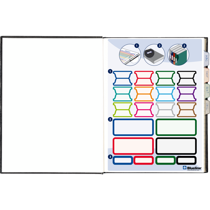 Blueline® Hard Cover Perfect Bound Notebook 9-1/4x7-1/4" 192pgs Ruled with Margin Black