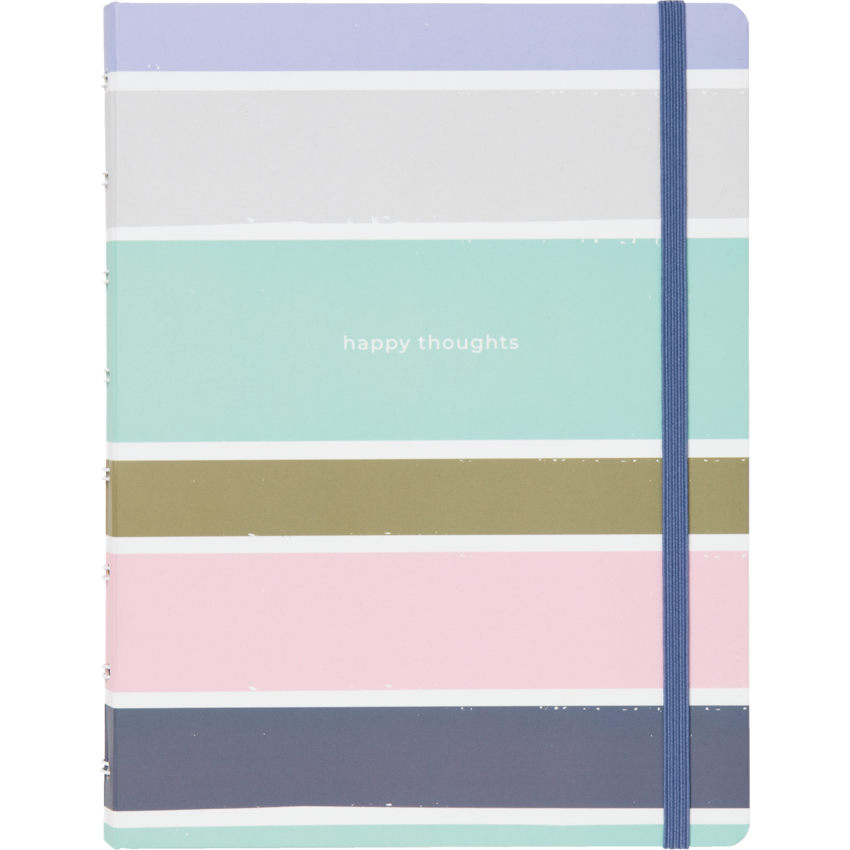 Filofax® Refillable Notebook Good Vibes 8-1/4" x 5-3/4" Stripes