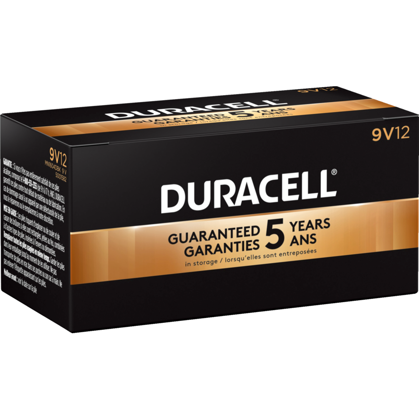 Duracell® CopperTop® Batteries "9V" 12/box