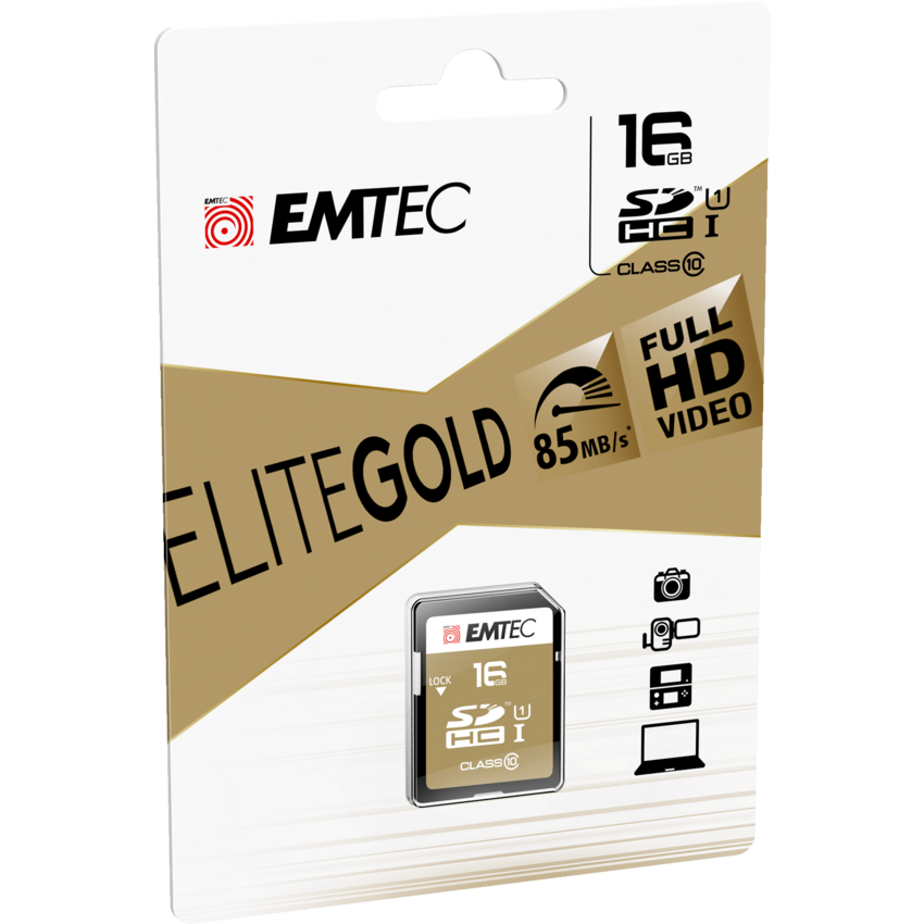 Emtec™ Micro-SDXC Elite Gold Memory Card 16 GB