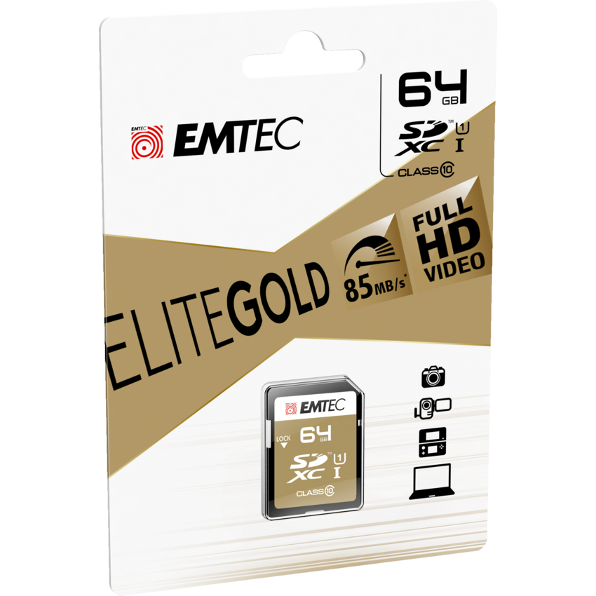 Emtec™ Micro-SDXC Elite Gold Memory Card 64 GB