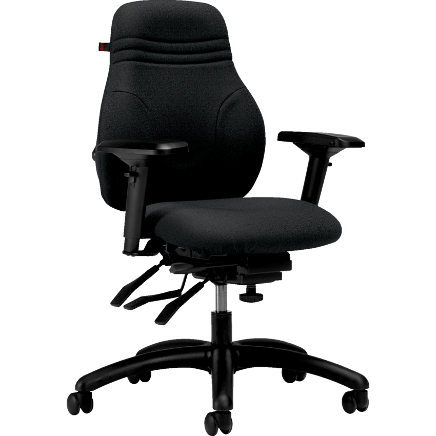 Basics® Ergo Boss™ Multi-Tilter Chair Medium Back Small Seat Fusion Fabric Carbon