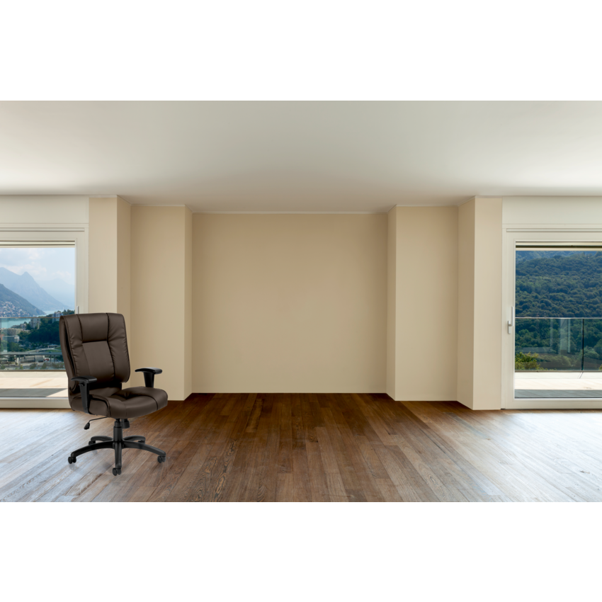 Offices to Go Ashmont High Back Tilter Chair Bonded Leather Dark Brown