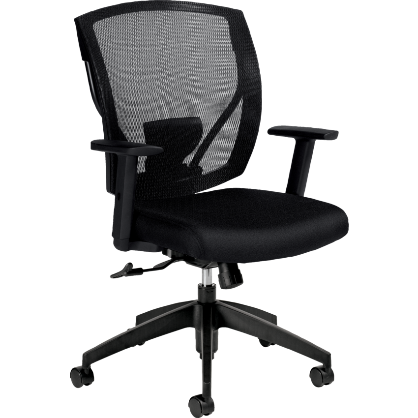 Offices To Go® Ibex Tilter Chair Medium Back Jenny Fabric Ebony