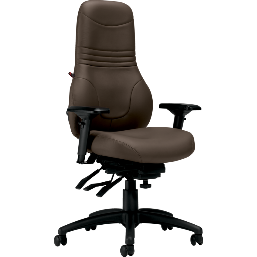 Basics® Ergo Boss™ Executive Back Multi-Tilter Chair Bonded Leather Dark Brown