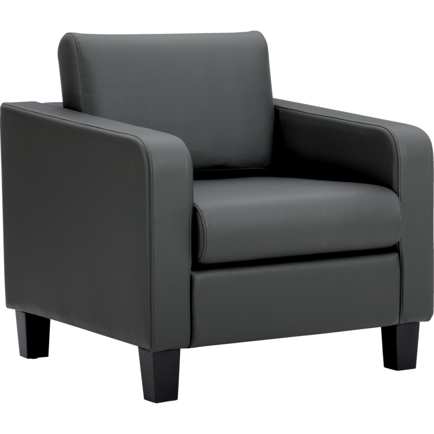 Offices to Go® Suburb Sofa Series Club Chair Bonded Leather Charcoal