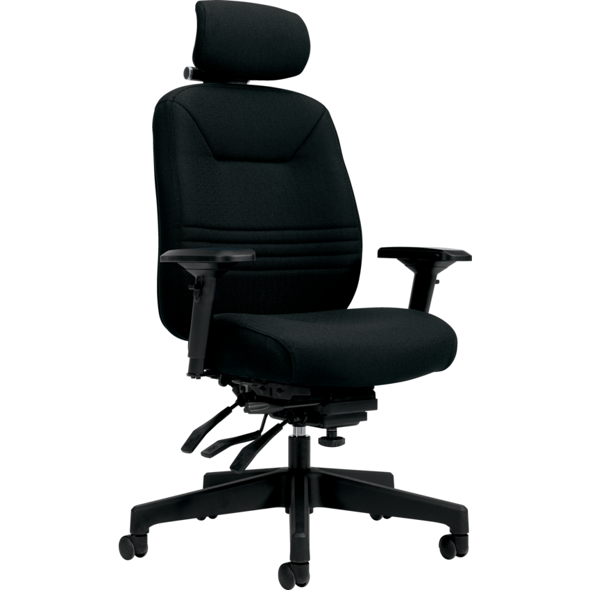 Basics® Comfort-Time™ Ultra Multi-Tilter Big & Tall Chair with Headrest Carbon