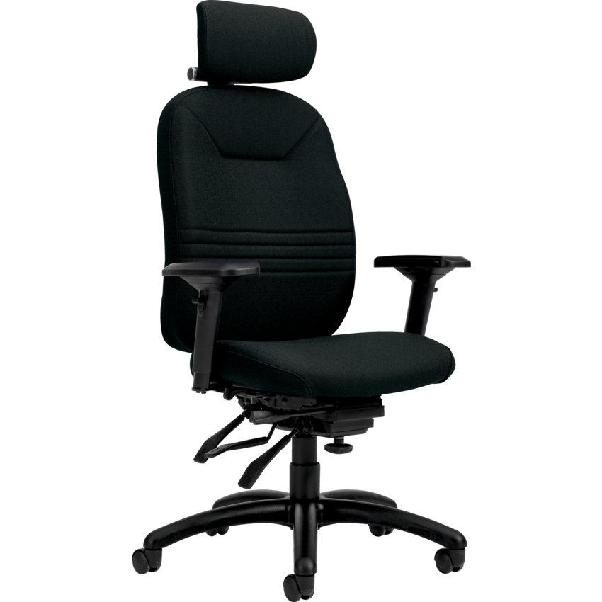 Basics® Comfort-Time™ Ultra Multi-Tilter Chair with Headrest Carbon