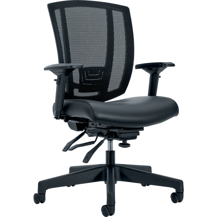 Offices to Go® Avro 350M Medium Back Heavy Duty Multi-Tilter Chair Black