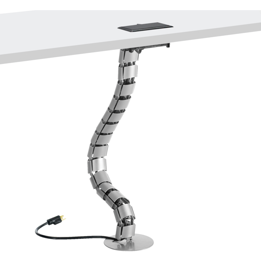 Global® Cable Management Flexible Cable Snake 31-1/4"L Silver