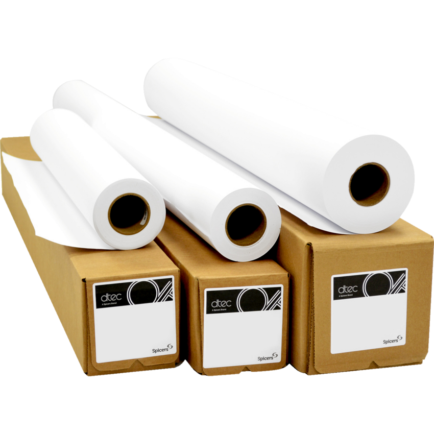 dtec® Reprographic Bond Wide Format Paper Untaped 2" Core 20 lb 36" x 150' 6/cse