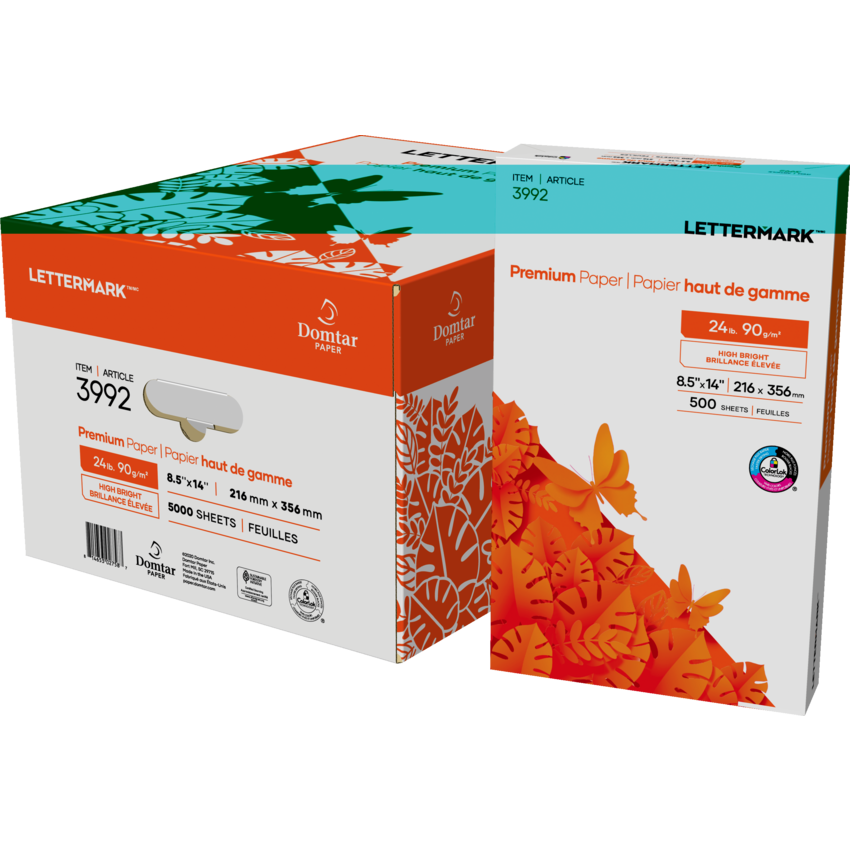 Domtar Lettermark™ Premium Paper 96B 24 lb 8-1/2" x 14" 500/pkg