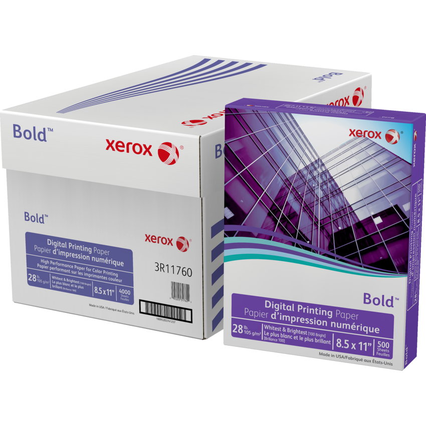 Xerox® Bold™ Digital Printing Paper 100B 28lb Letter 500/pkg