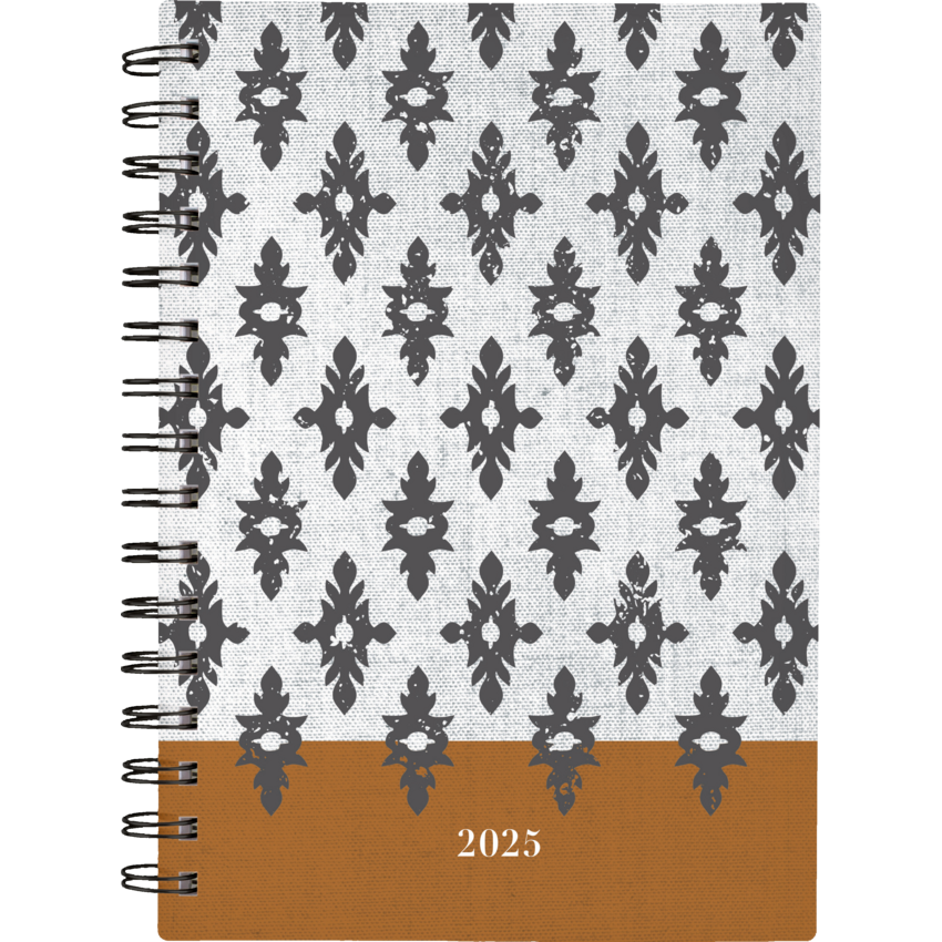Cambridge®Adorn Weekly/Monthly Planner Bilingual 8-1/2" x 6" Black/White/Brown