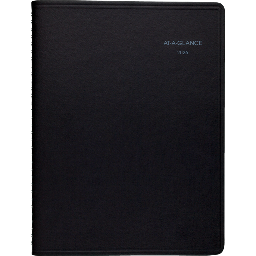 AT-A-GLANCE® QuickNotes® Weekly/Monthly Appointment Book 10-7/8" x 8-1/4" Bilingual Black