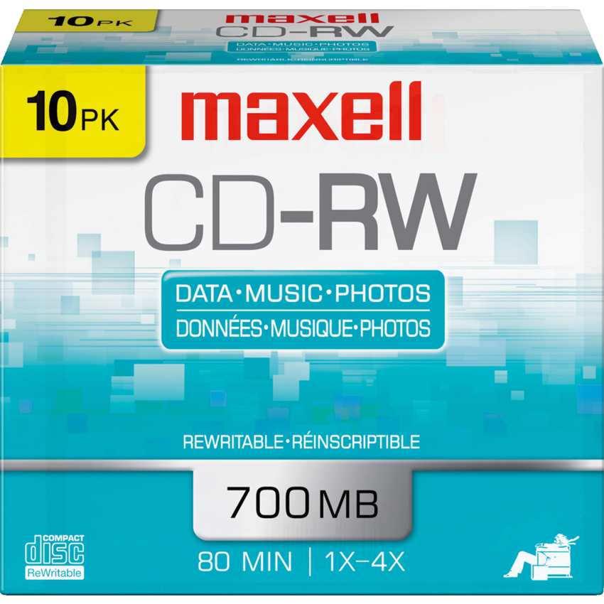 Maxell CD-RW 4X 80 min 700 MB 10/pkg