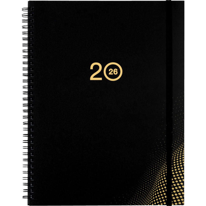 Basics® Weekly Diary Flexible Cover 11" x 8-1/2" Bilingual Black