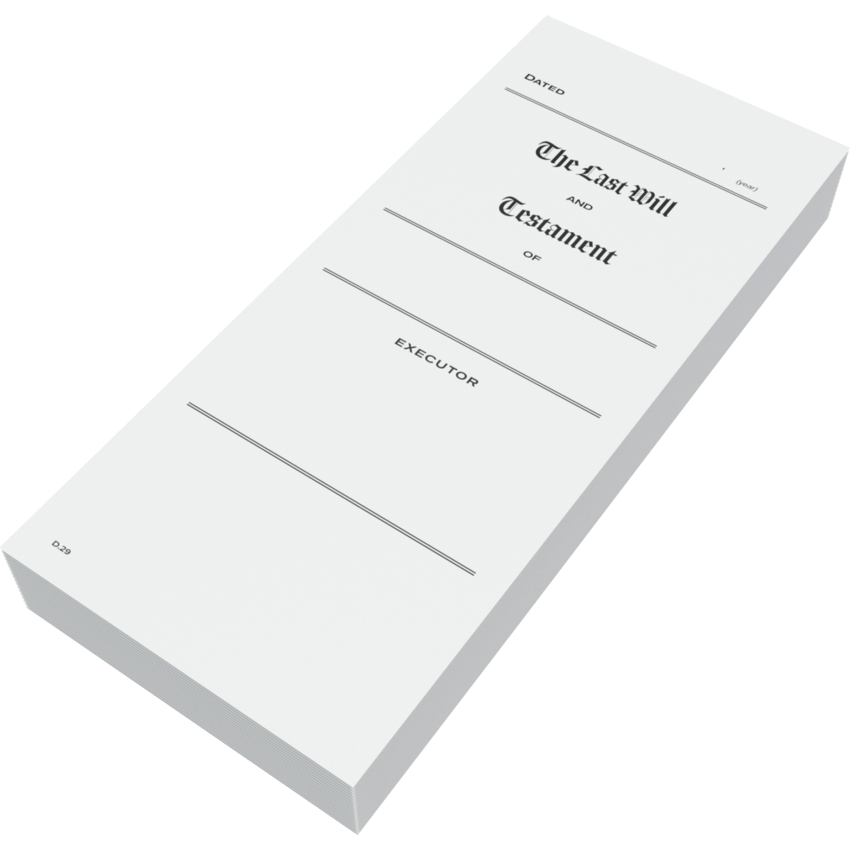 Davis Group Legal Supplies Last Will & Testament Envelopes 4-1/8" x 9-1/2" 50/pkg