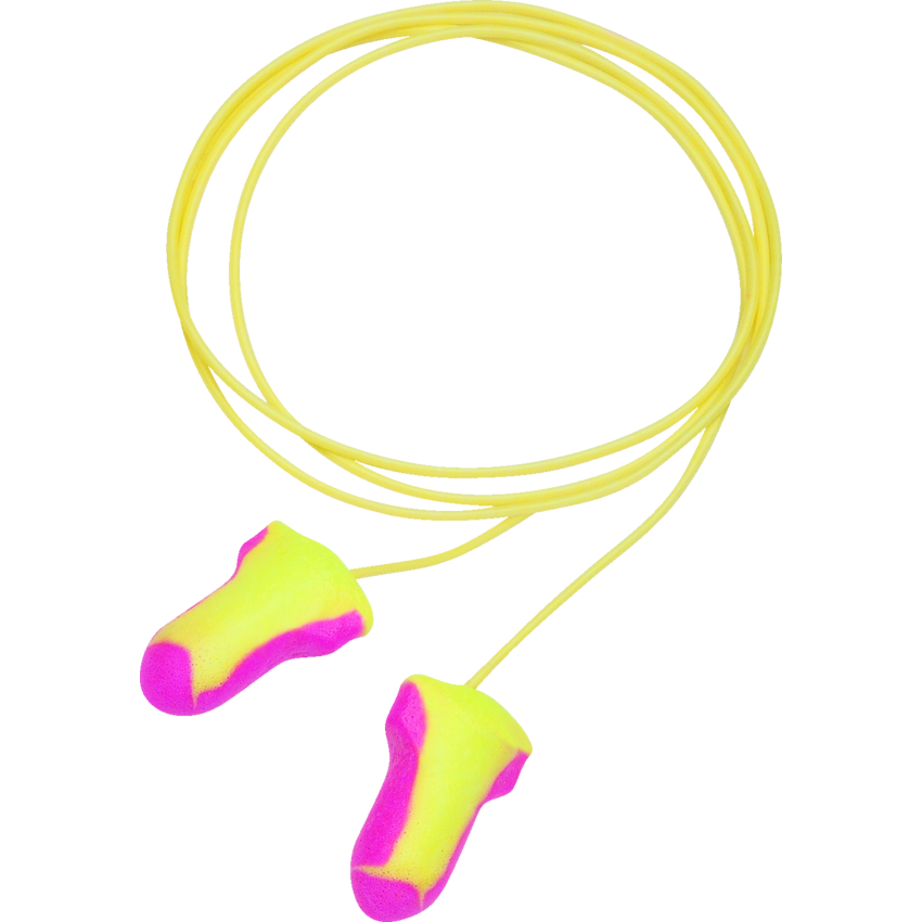 Laser Lite® Multi-colour Foam Ear Plugs Corded 100 pairs/box