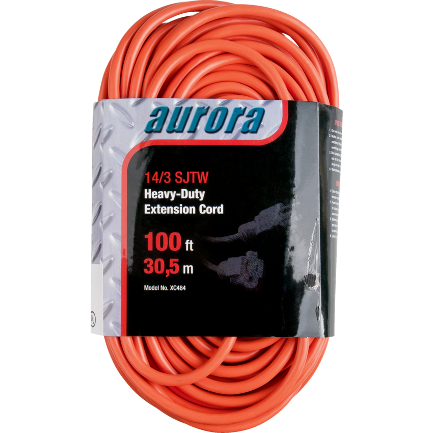 Aurora Tools® Outdoor Vinyl Extension Cord 100' Orange