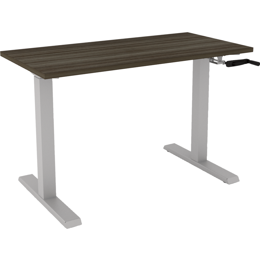 HDL® Manual Height Adjustable Desk 47-1/4"W x 23-3/4"D Grey Dusk