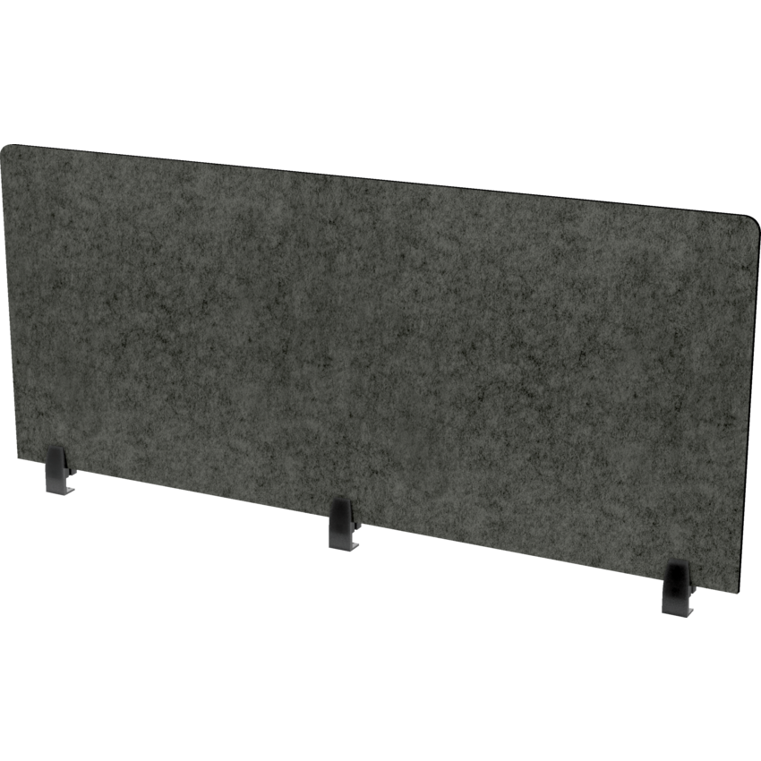 HDL® Innovations Acoustic Panel Edge Mount 25"H x 60"W Charcoal Grey
