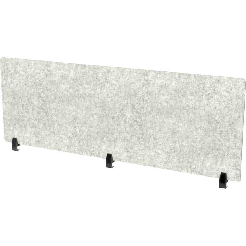 HDL® Innovations Acoustic Panel Edge Mount 25"H x 72"W Storm Grey_Black
