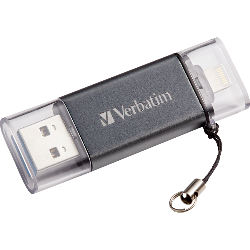 Verbatim® Store 'n' Go Dual USB 3.0 Flash Drives for Apple Lightning Devices 128 GB