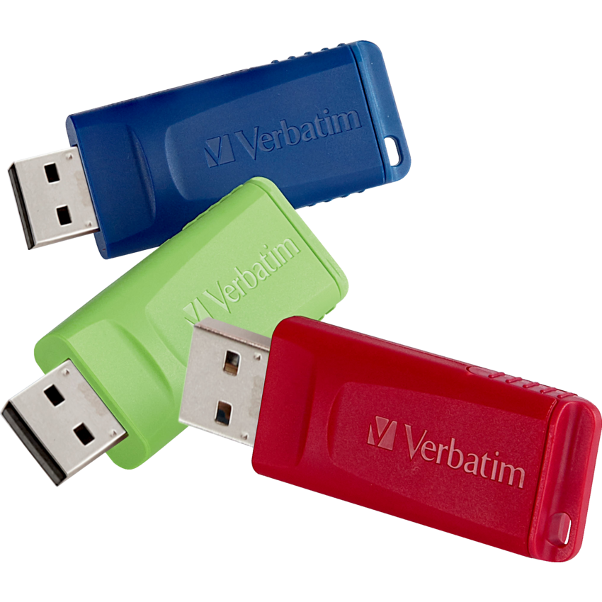 Verbatim® Store 'n' Go® USB Flash Drives 32 GB Assorted Colours 3/pkg
