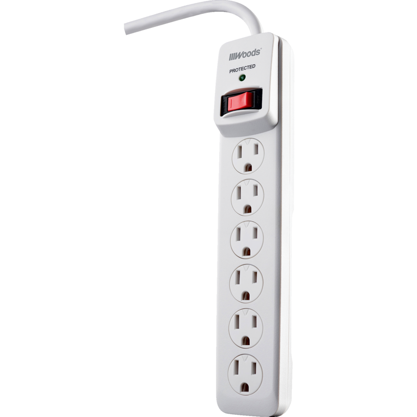 Woods® 6-Outlet Electronics Surge Protector