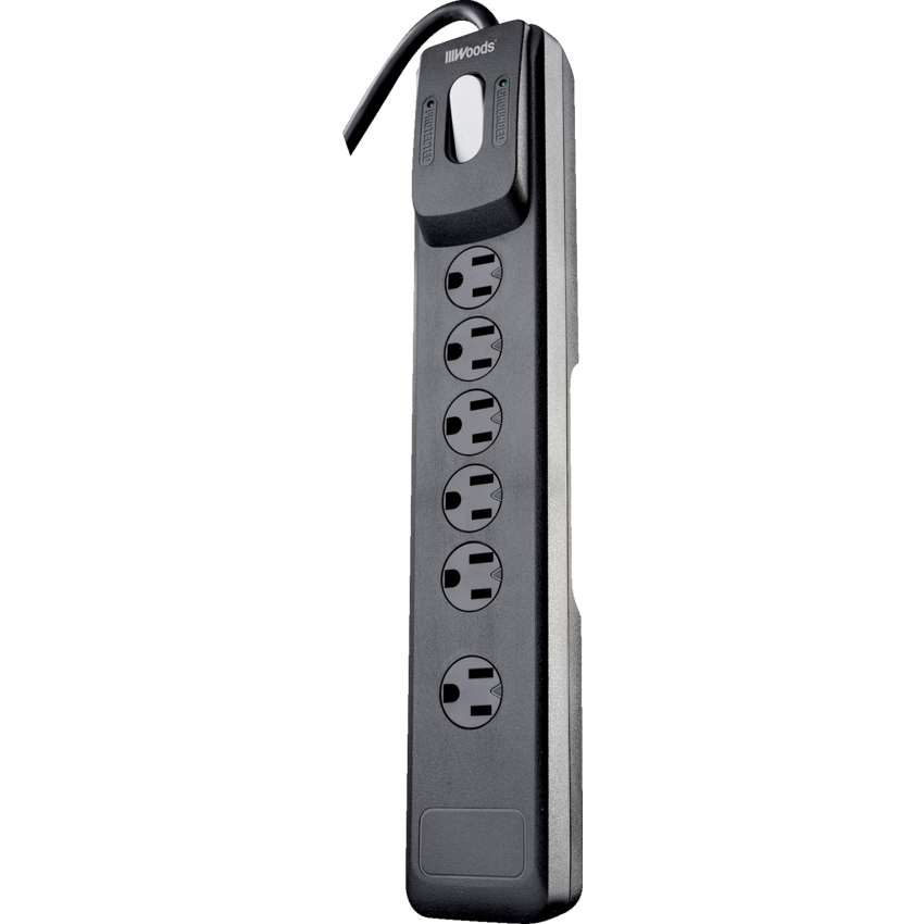 Woods® 6-Outlet Electronics Surge Protector