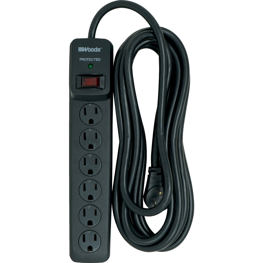 Woods® 6-Outlet Surge Protector 1,180 Joules